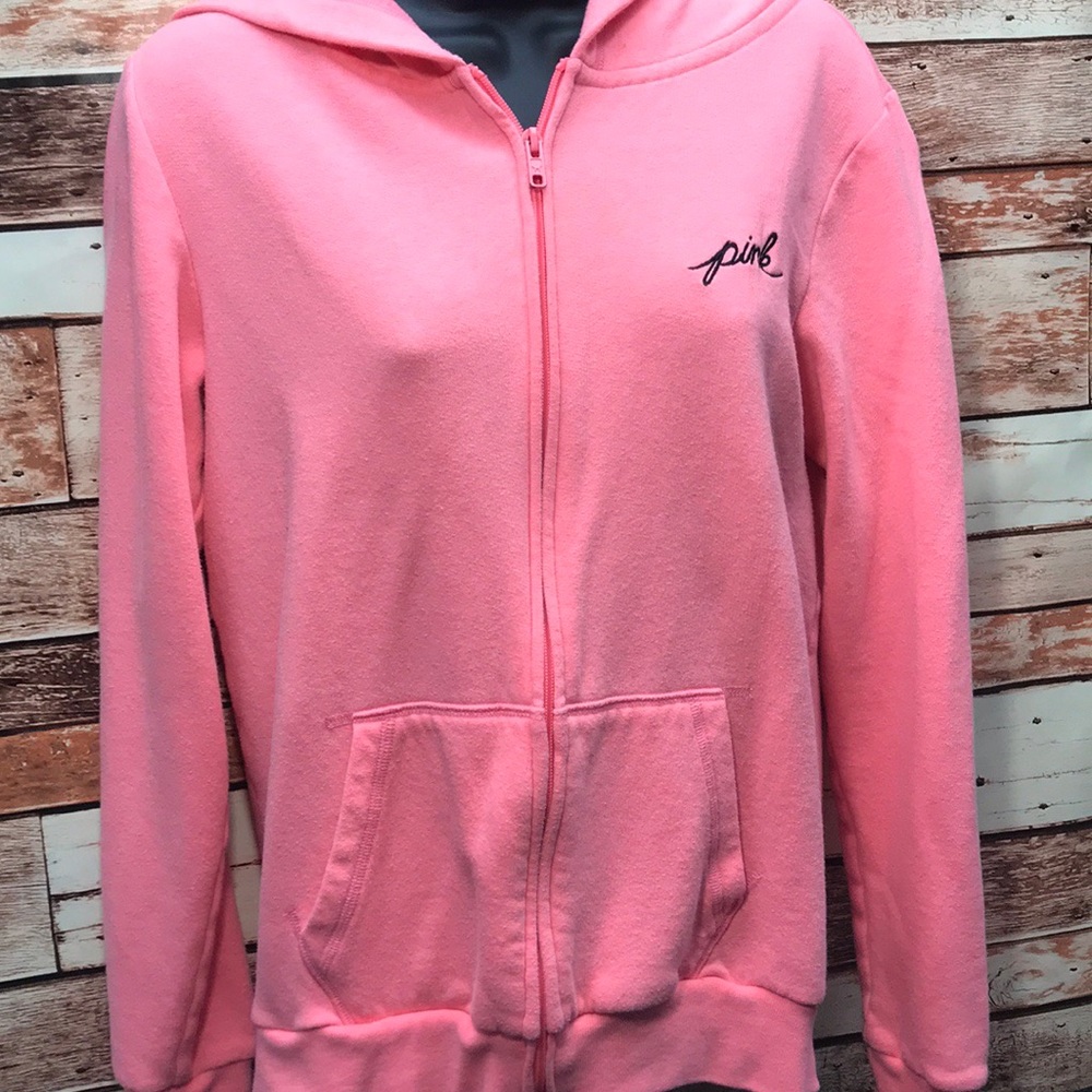 Victoria Secret PINK Full Zip Hoodie XS Peach HG